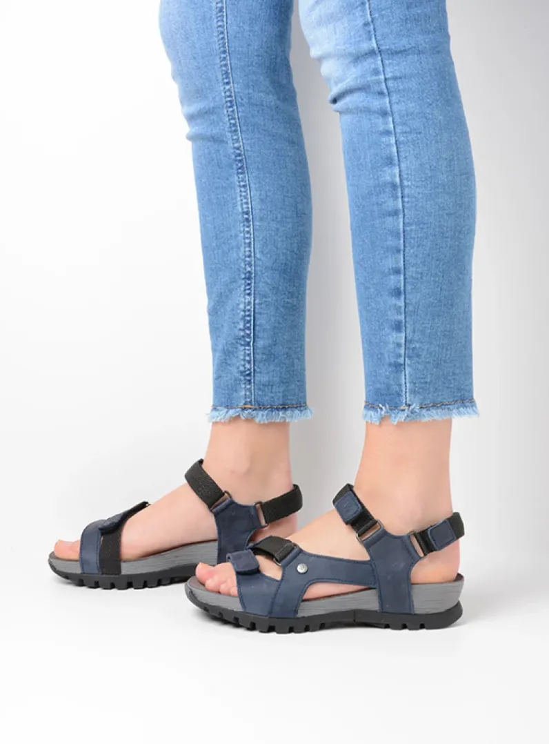 DAMES Wolky Sandalen<Cradle - blauw leer