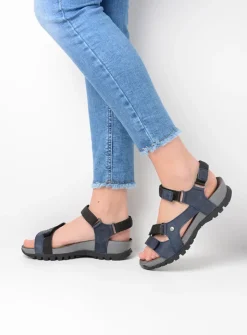 DAMES Wolky Sandalen<Cradle - blauw leer