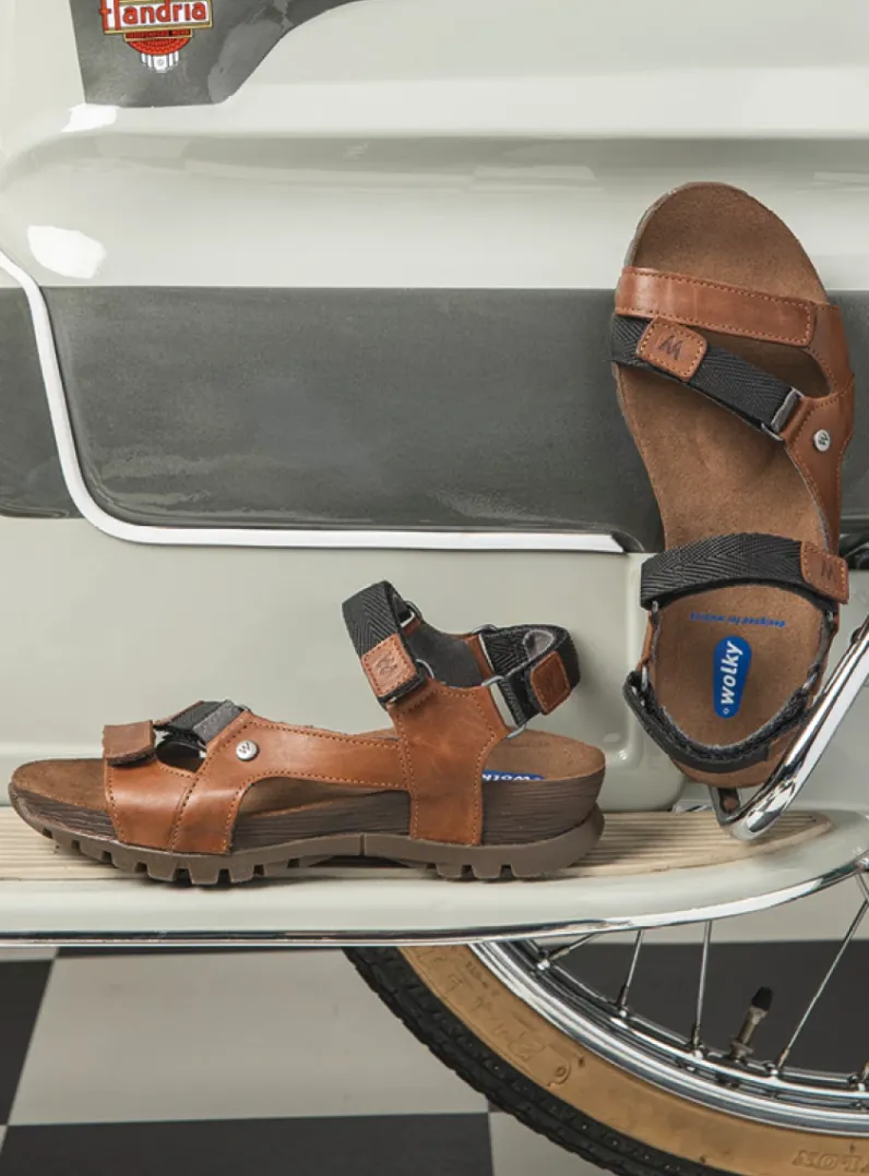 DAMES Wolky Sandalen<Cradle - cognac leer