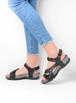 DAMES Wolky Sandalen<Cradle - zwart leer