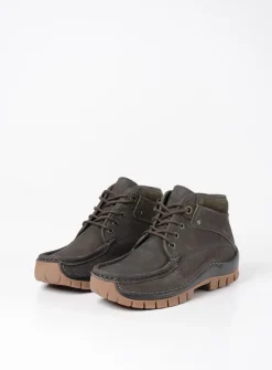 DAMES Wolky Hoge Veterschoenen|Herfst/Winter<Cross - asfalt nubuck