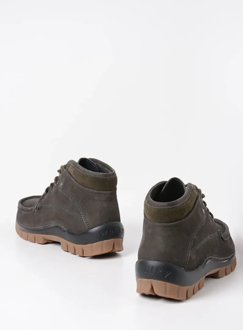 DAMES Wolky Hoge Veterschoenen|Herfst/Winter<Cross - asfalt nubuck