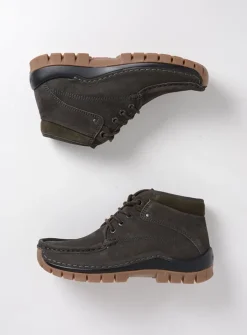 DAMES Wolky Hoge Veterschoenen|Herfst/Winter<Cross - asfalt nubuck
