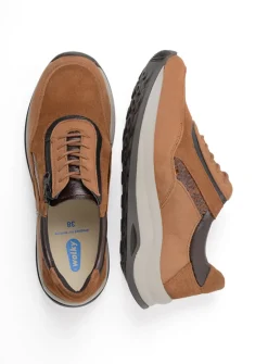 DAMES Wolky Lage Veterschoenen|Sneakers<Cupar - cognac combi leer