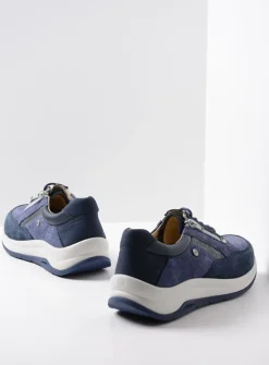 DAMES Wolky Lage Veterschoenen|Wandelschoenen<Cupar - denim combi leer