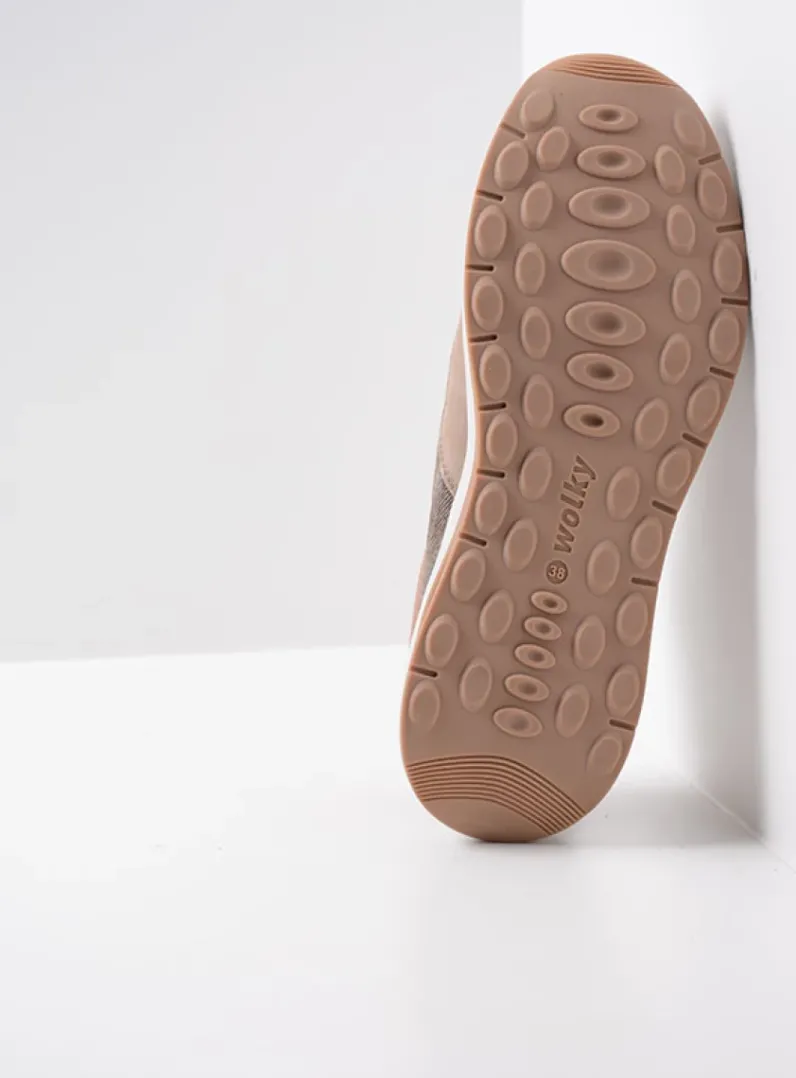 DAMES Wolky Lage Veterschoenen|Wandelschoenen<Cupar - safari combi leer