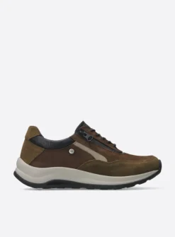 DAMES Wolky Lage Veterschoenen|Wandelschoenen<Cupar - taupe combi leer