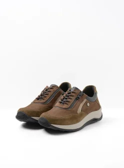 DAMES Wolky Lage Veterschoenen|Wandelschoenen<Cupar - taupe combi leer