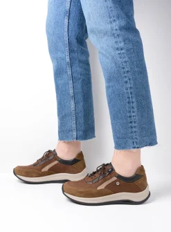 DAMES Wolky Lage Veterschoenen|Wandelschoenen<Cupar - taupe combi leer