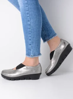 DAMES Wolky Instappers|Herfst/Winter<Cursa - grijs metallic nubuck