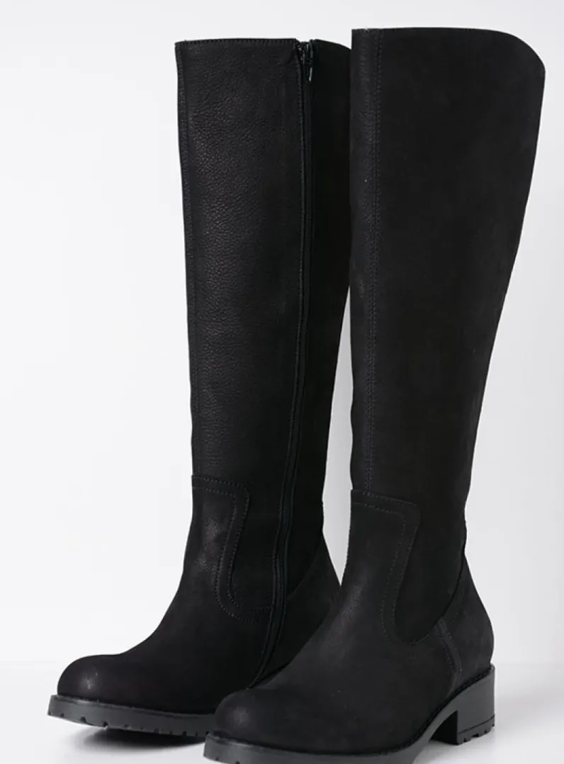 DAMES Wolky Lange Laarzen|Herfst/Winter<Curtina F2F - zwart nubuck