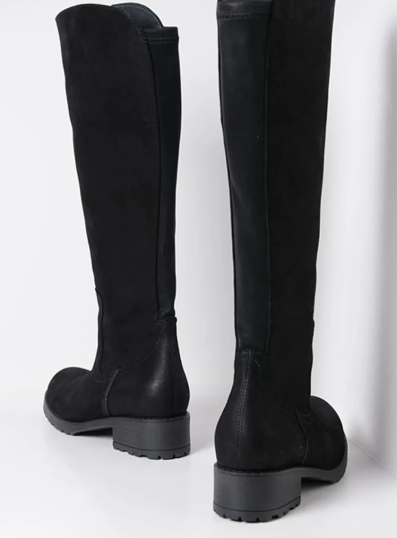 DAMES Wolky Lange Laarzen|Herfst/Winter<Curtina F2F - zwart nubuck