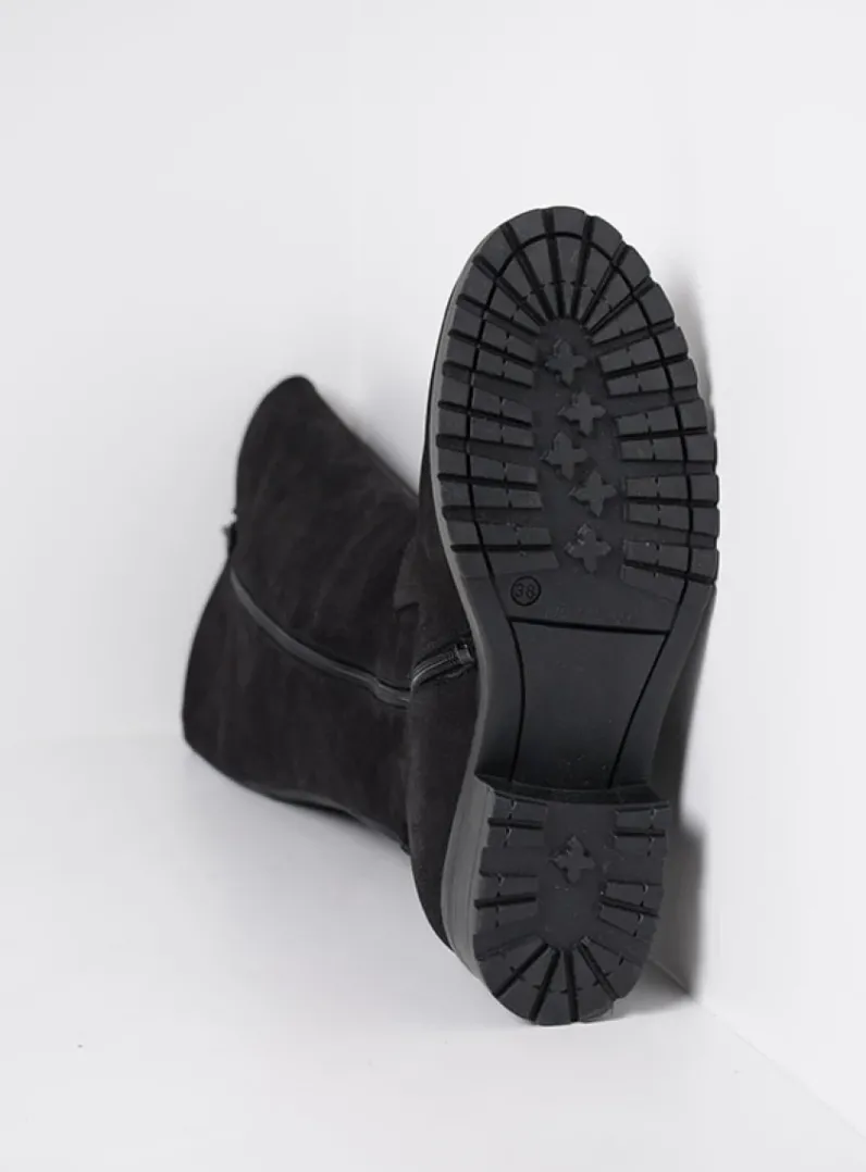 DAMES Wolky Lange Laarzen|Herfst/Winter<Curtina F2F - zwart nubuck