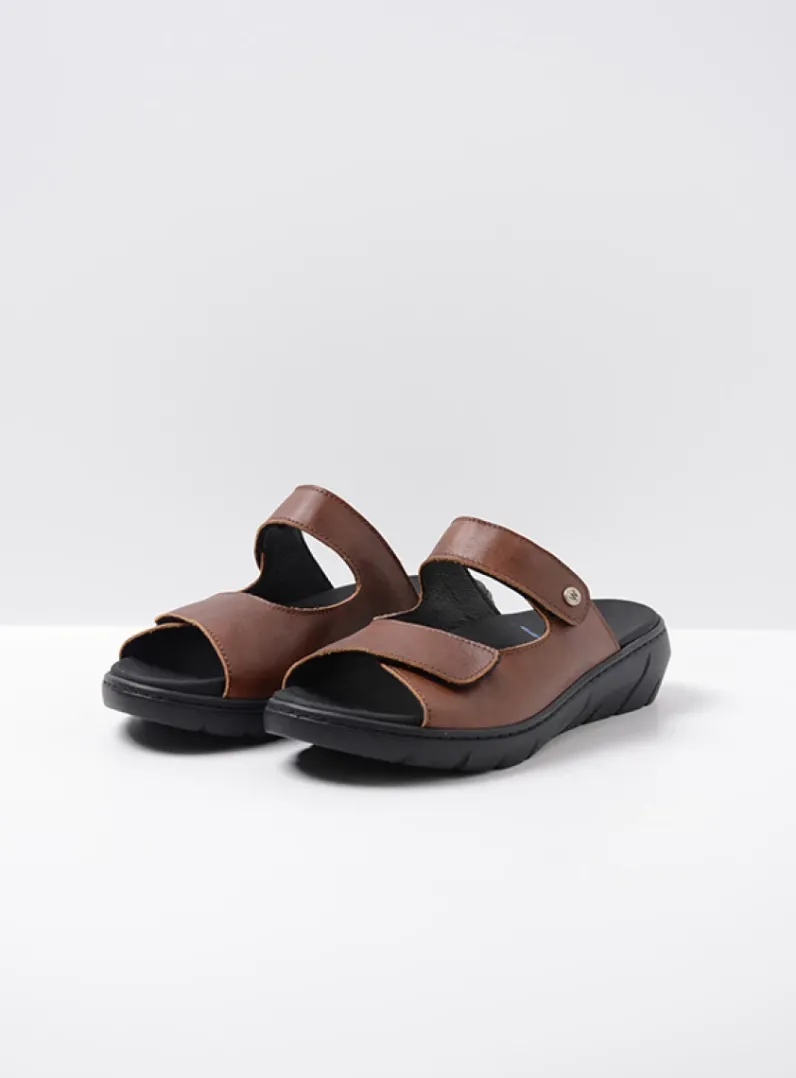 DAMES Wolky Slippers<Cyprus - cognac leer