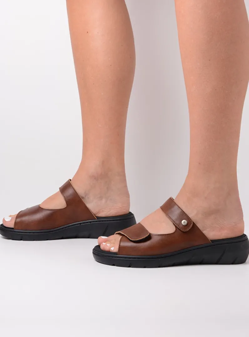 DAMES Wolky Slippers<Cyprus - cognac leer