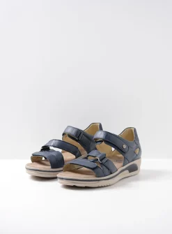 DAMES Wolky Sandalen<Desh - blauw leer