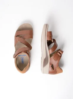 DAMES Wolky Sandalen<Desh - cognac leer