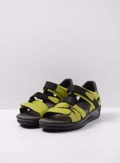 DAMES Wolky Sandalen<Desh - olijfgroen leer