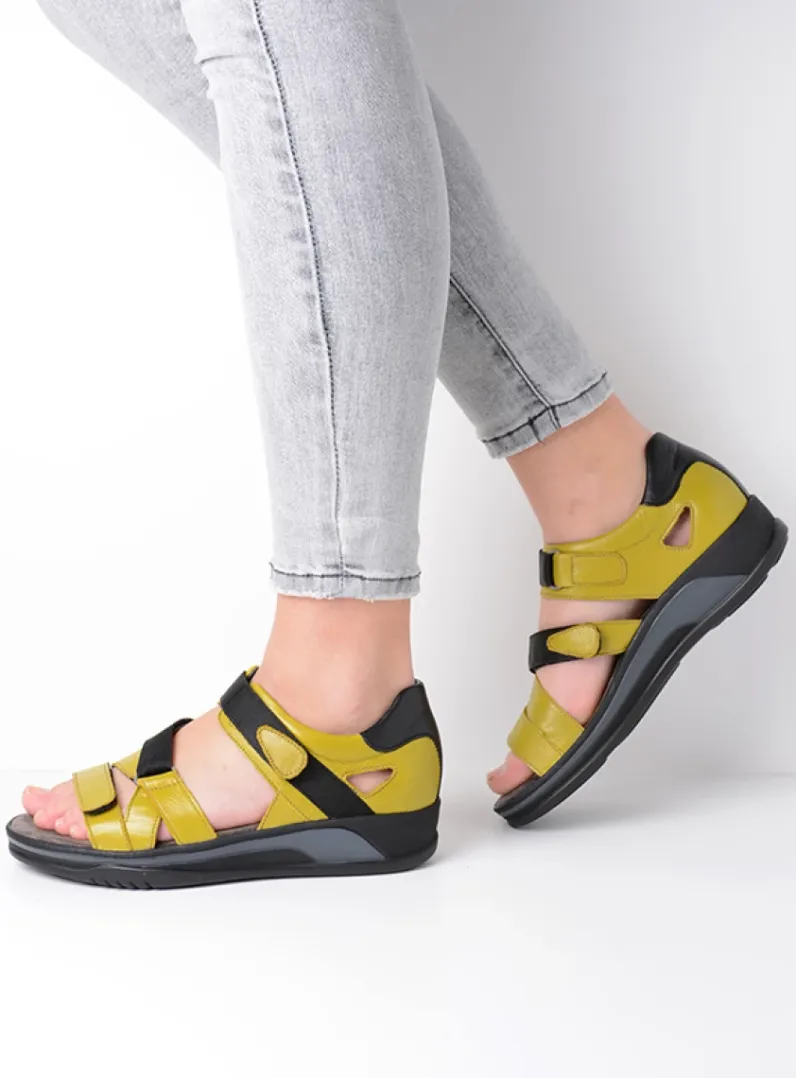 DAMES Wolky Sandalen<Desh - olijfgroen leer