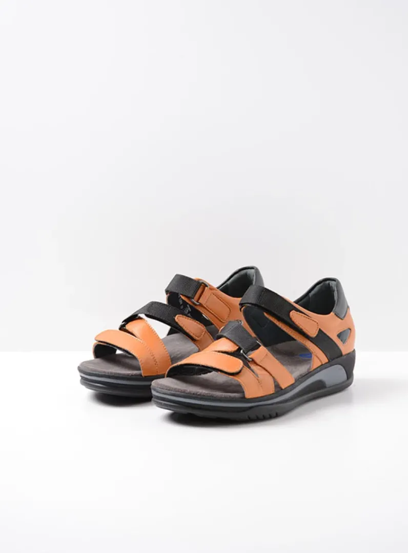 DAMES Wolky Sandalen<Desh - oranje leer