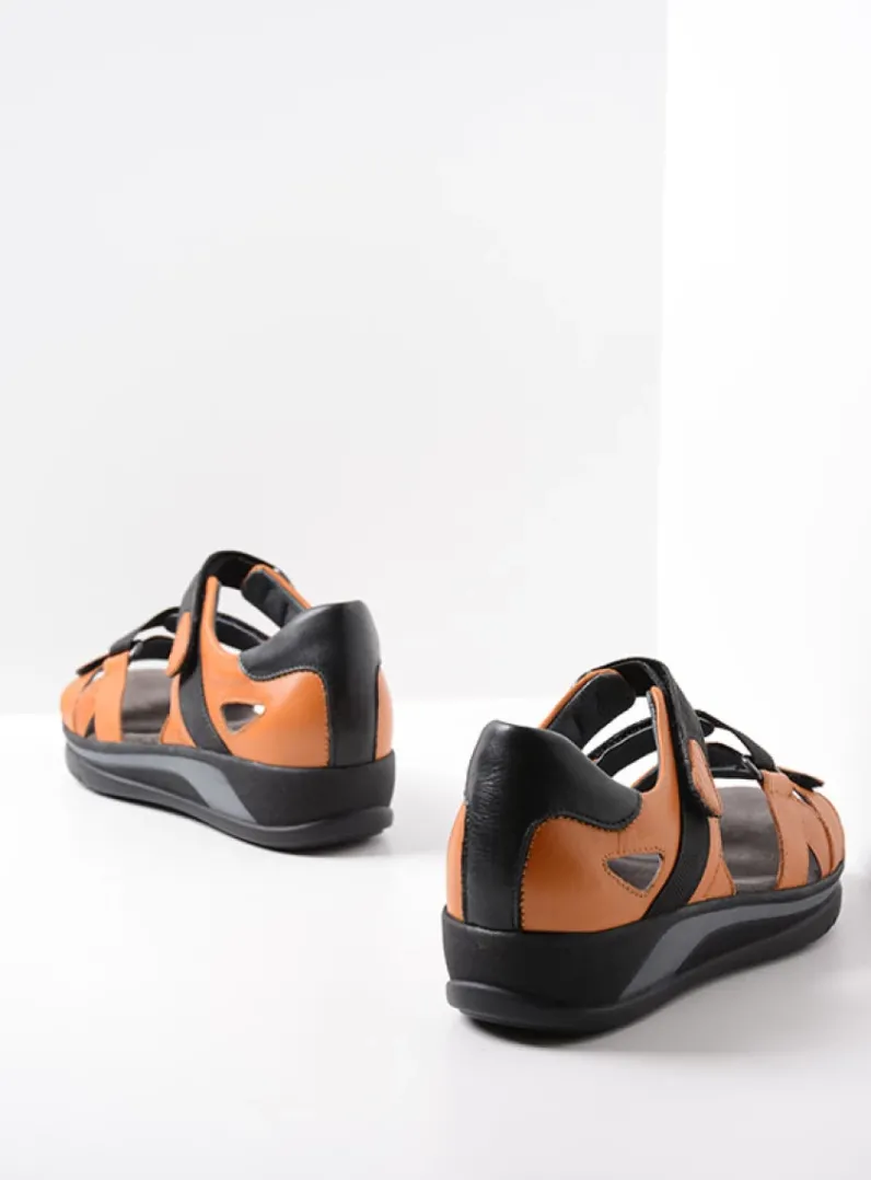 DAMES Wolky Sandalen<Desh - oranje leer