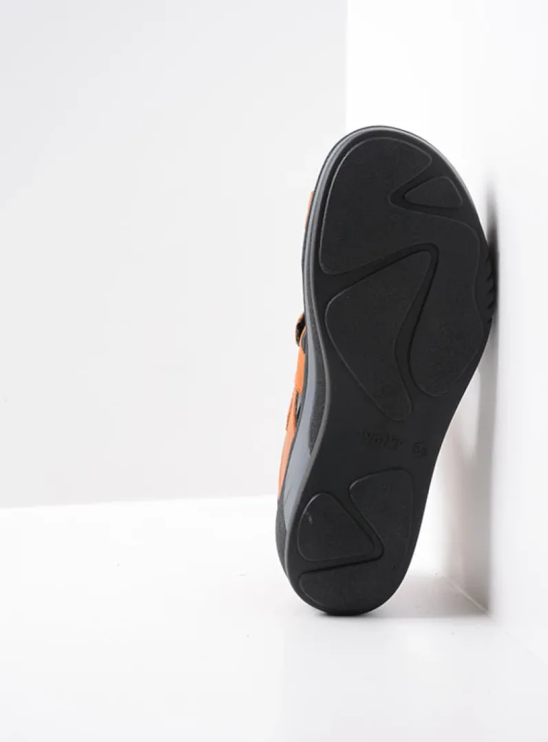 DAMES Wolky Sandalen<Desh - oranje leer