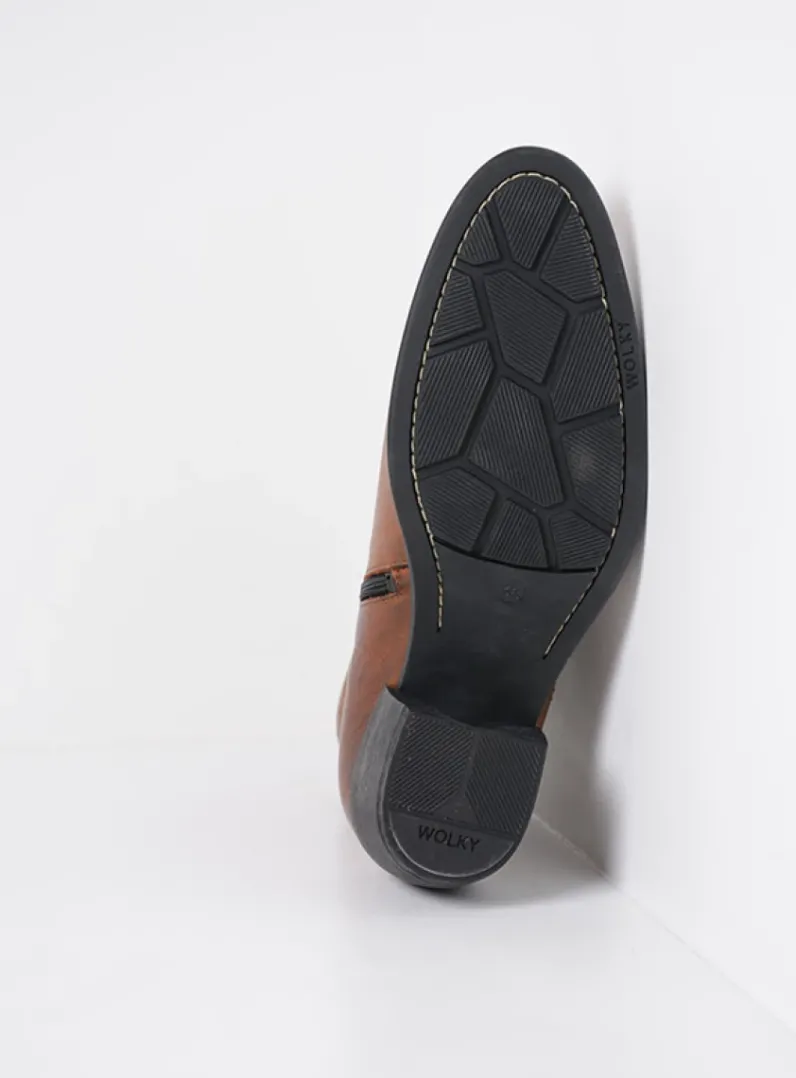 DAMES Wolky Halfhoge Laarzen|Cowboylaarzen<Dexter - cognac leer