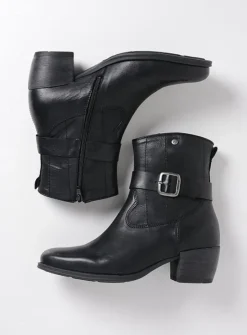 DAMES Wolky Halfhoge Laarzen|Cowboylaarzen<Dexter - zwart leer