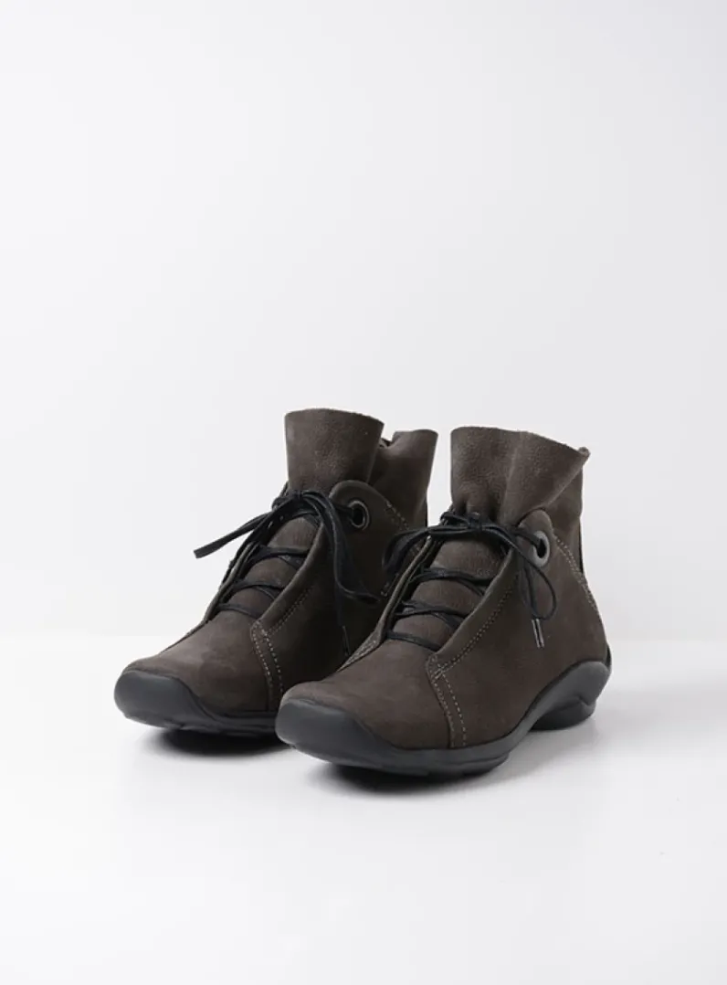 DAMES Wolky Hoge Veterschoenen|Herfst/Winter<Diana - asfalt nubuck
