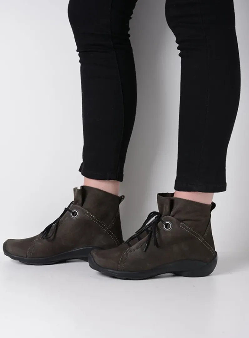 DAMES Wolky Hoge Veterschoenen|Herfst/Winter<Diana - asfalt nubuck