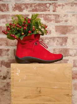 DAMES Wolky Hoge Veterschoenen|Herfst/Winter<Diana - donkerrood nubuck