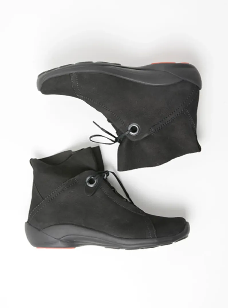 DAMES Wolky Hoge Veterschoenen|Herfst/Winter<Diana - zwart nubuck