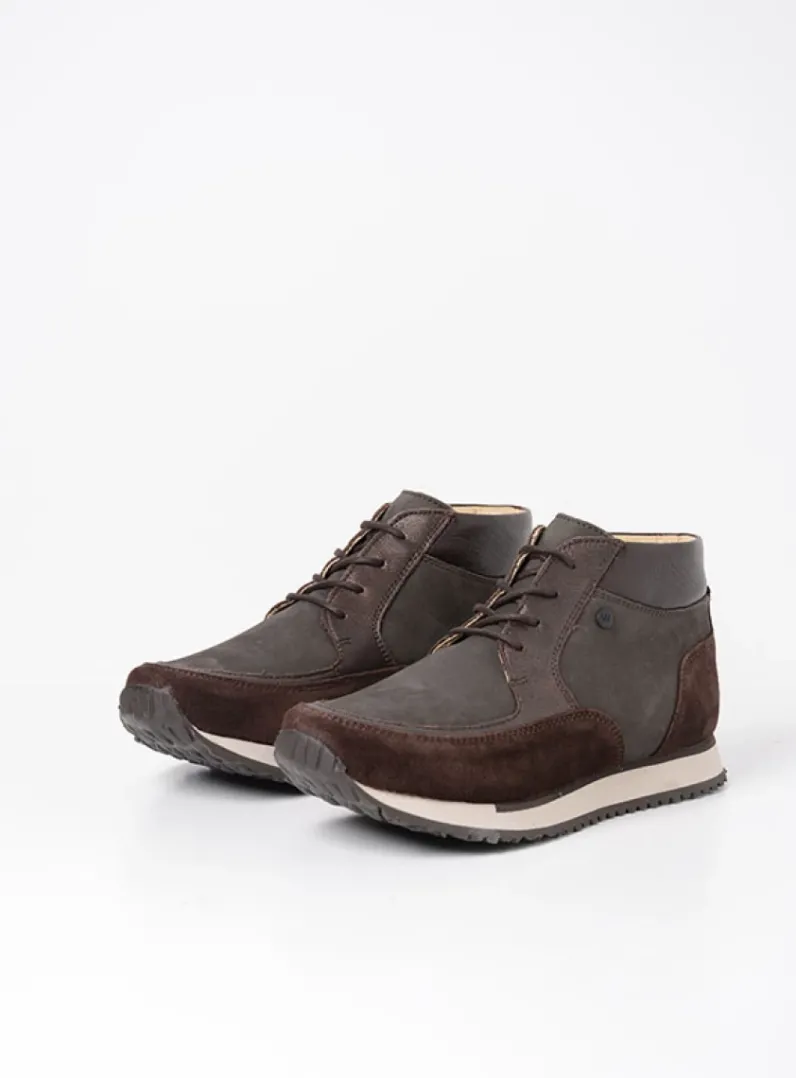 DAMES Wolky Hoge Veterschoenen|Wandelschoenen<e-Boot - asfalt combi leer