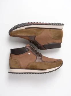 DAMES Wolky Hoge Veterschoenen|Wandelschoenen<e-Boot - taupe combi leer