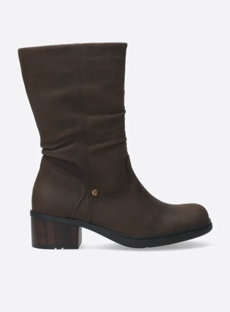 DAMES Wolky Halfhoge Laarzen|Herfst/Winter<Edmonton - bruin nubuck