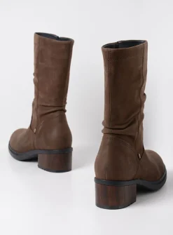 DAMES Wolky Halfhoge Laarzen|Herfst/Winter<Edmonton - bruin nubuck