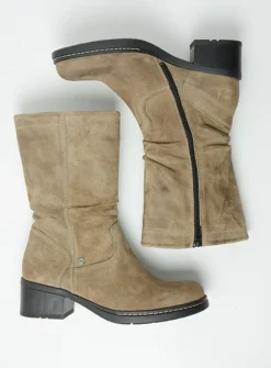 DAMES Wolky Halfhoge Laarzen|Herfst/Winter<Edmonton - taupe suede