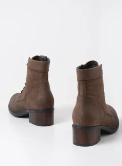 DAMES Wolky Hoge Veterschoenen|Veterlaarzen<Edson XW - bruin nubuck