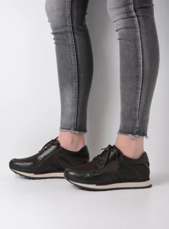 DAMES Wolky Lage Veterschoenen|Wandelschoenen<e-Go S2F - asfalt combi stretch leer