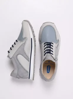 DAMES Wolky Lage Veterschoenen|Wandelschoenen<e-Go S2F - blauw combi stretch leer