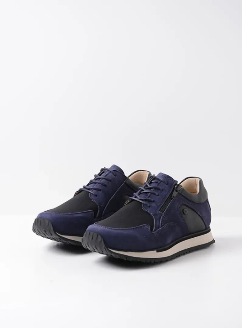 DAMES Wolky Lage Veterschoenen|Wandelschoenen<e-Go S2F - paars combi stretch leer