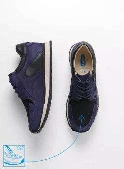 DAMES Wolky Lage Veterschoenen|Wandelschoenen<e-Go S2F - paars combi stretch leer