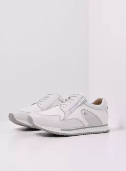 DAMES Wolky Lage Veterschoenen|Wandelschoenen<e-Go S2F - wit combi stretch leer