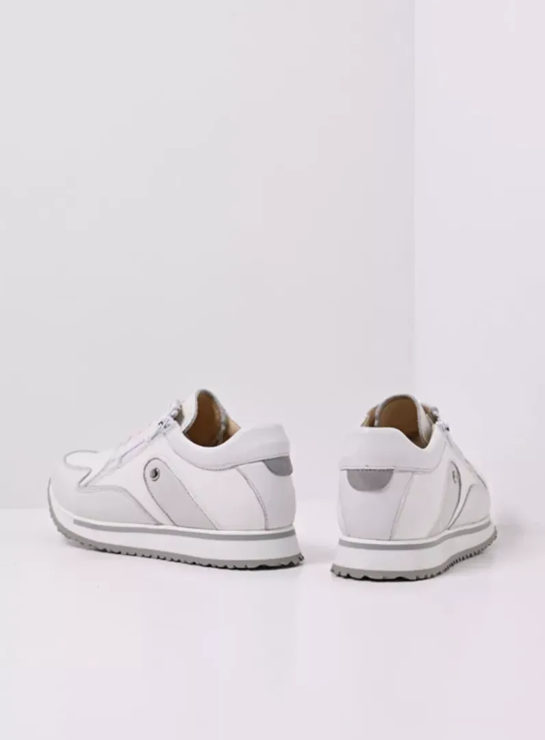 DAMES Wolky Lage Veterschoenen|Wandelschoenen<e-Go S2F - wit combi stretch leer