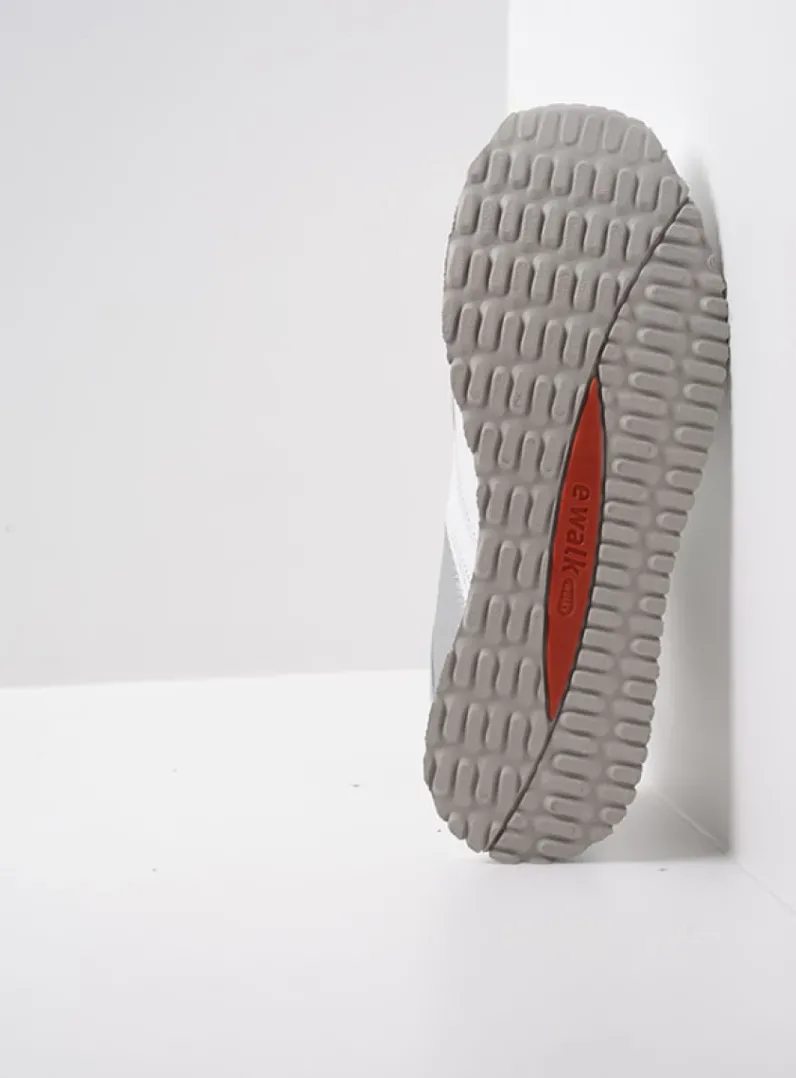 DAMES Wolky Lage Veterschoenen|Wandelschoenen<e-Go S2F - wit/zilver stretchleer