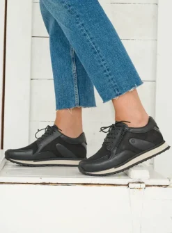 DAMES Wolky Lage Veterschoenen|Wandelschoenen<e-Go S2F - zwart combi stretchleer