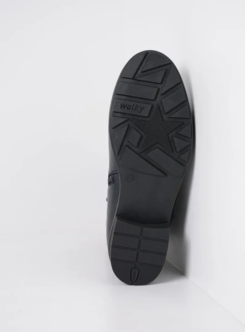 DAMES Wolky Veterlaarzen|Halfhoge Laarzen<Emery HV - blauw leer