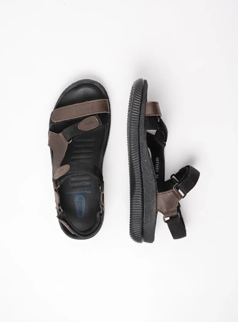 DAMES Wolky Sandalen<Energy Lady - bruin gevet leer