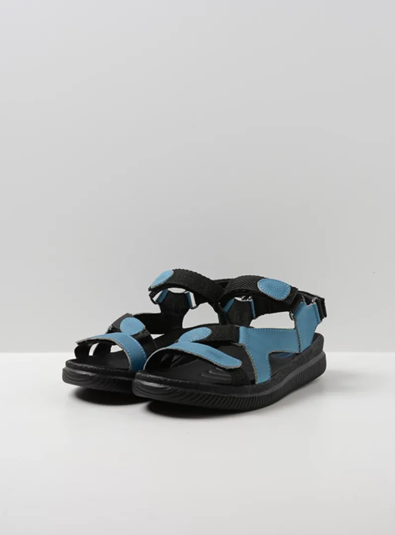 DAMES Wolky Sandalen<Energy Lady - jeans gevet leer
