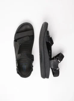 Heren Wolky Sandalen Voor Heren<Energy Men - zwart gevet leer